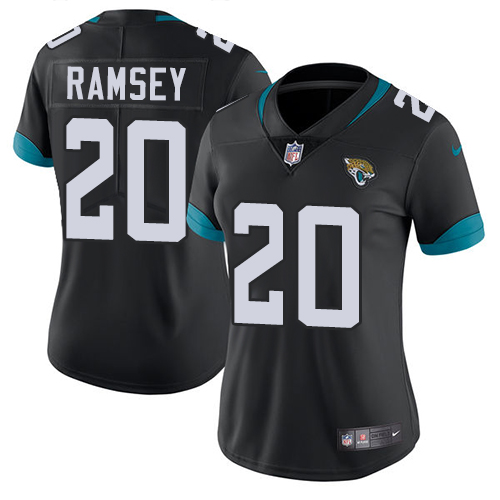 Nike Jacksonville Jaguars 20 Jalen Ramsey Black Team Color Women Stitched NFL Vapor Untouchable Limited Jersey